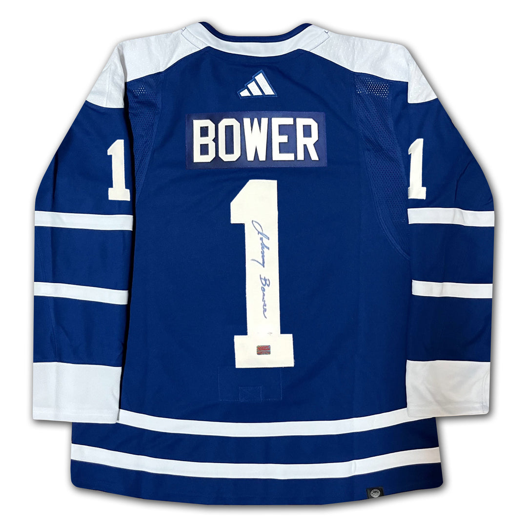 Johnny Bower Signed Toronto Maple Leafs Reverse Retro Jersey, Toronto Arenas, NHL, Hockey, Autographed, Signed, AAAJH33297