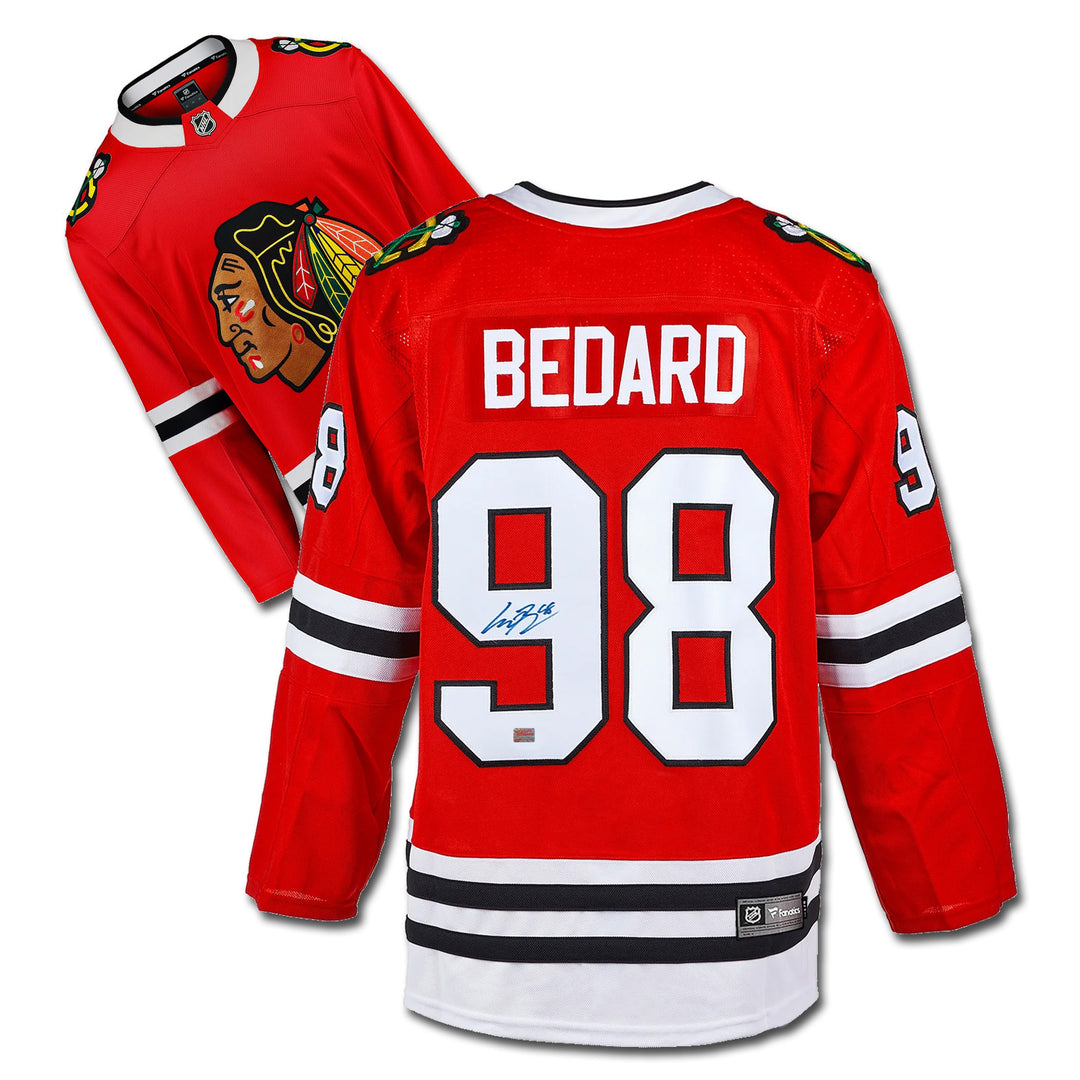 Connor Bedard Signed Jersey Chicago Blackhawks Fanatics, Chicago Blackhawks, NHL, Hockey, Autographed, Signed, AAAJH33179