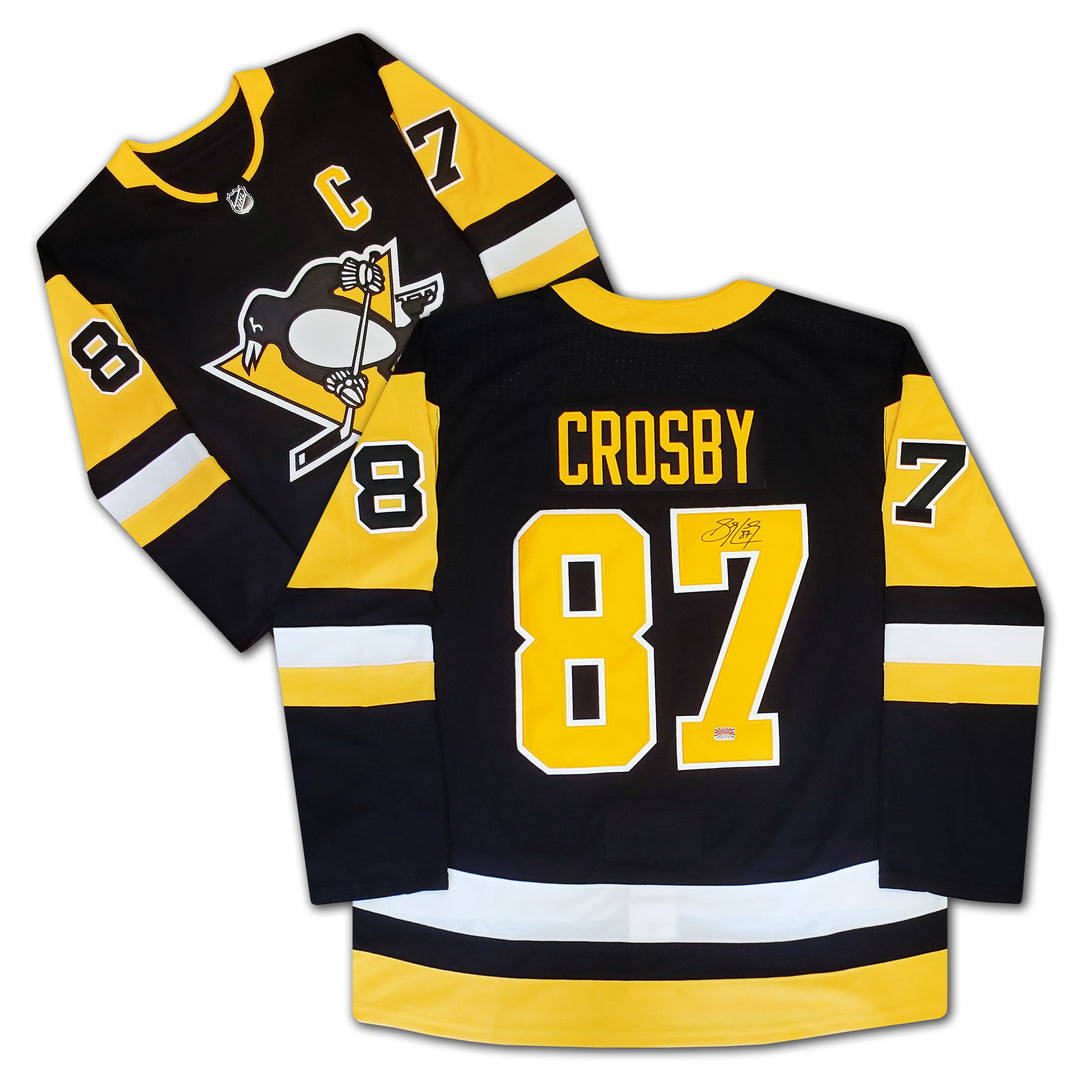 Sidney Crosby Autographed Black Pittsburgh Penguins Jersey, Pittsburgh Penguins, NHL, Hockey, Autographed, Signed, AAAJH30135