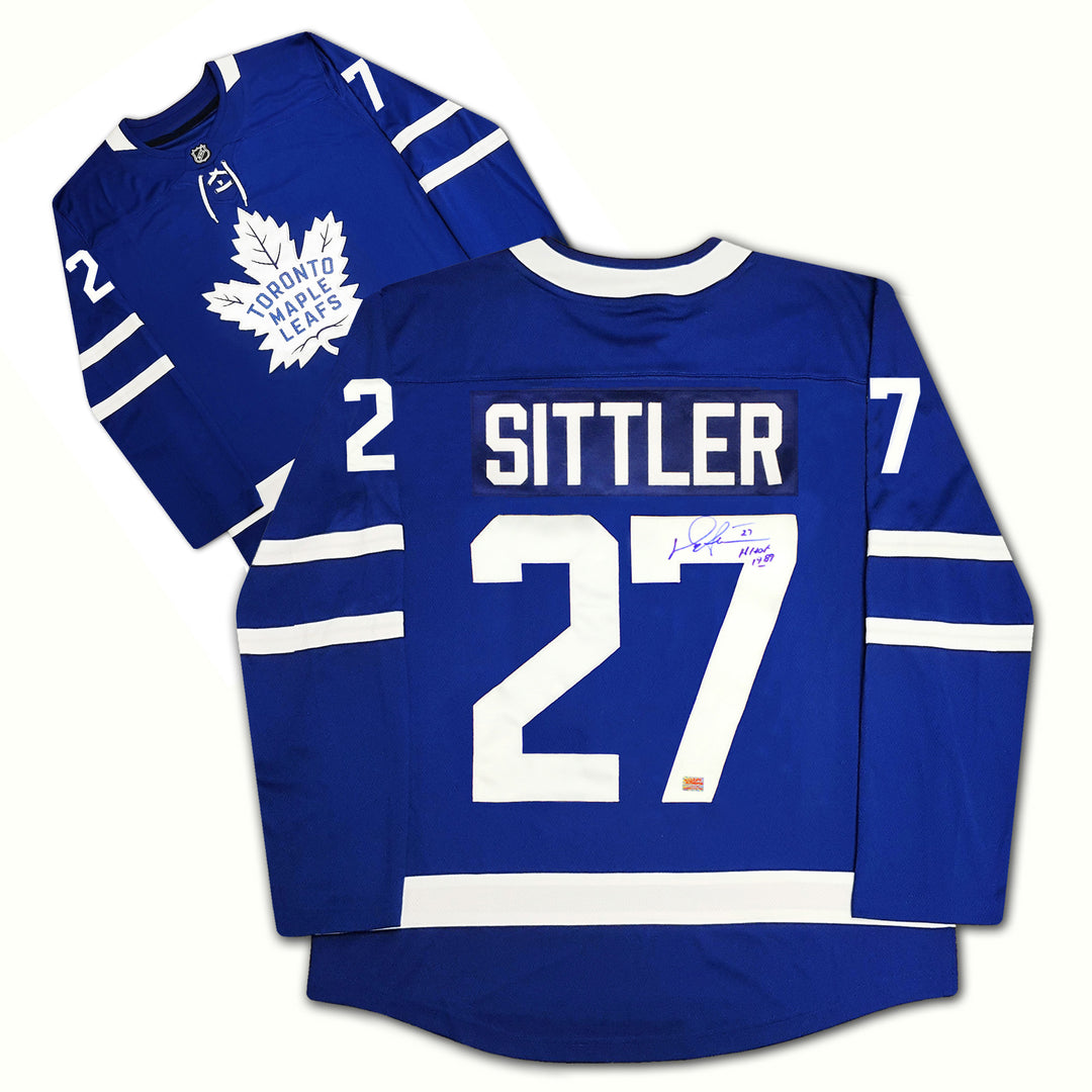 Darryl Sittler Autographed Blue Toronto Maple Leafs Jersey, Toronto Maple Leafs, NHL, Hockey, Autographed, Signed, AAAJH32107
