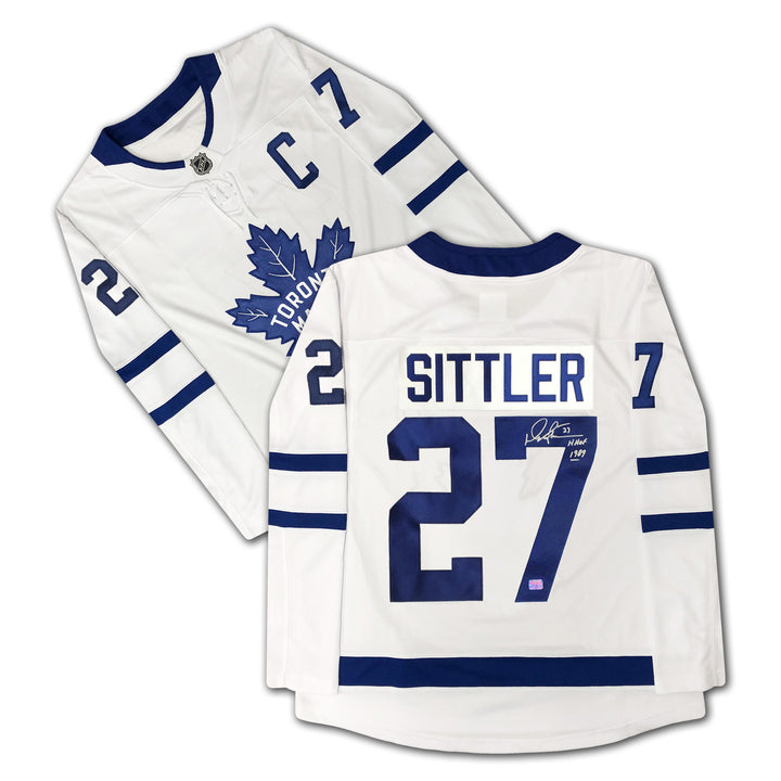 Darryl Sittler Autographed White Toronto Maple Leafs Jersey, Toronto Maple Leafs, NHL, Hockey, Autographed, Signed, AAAJH32490