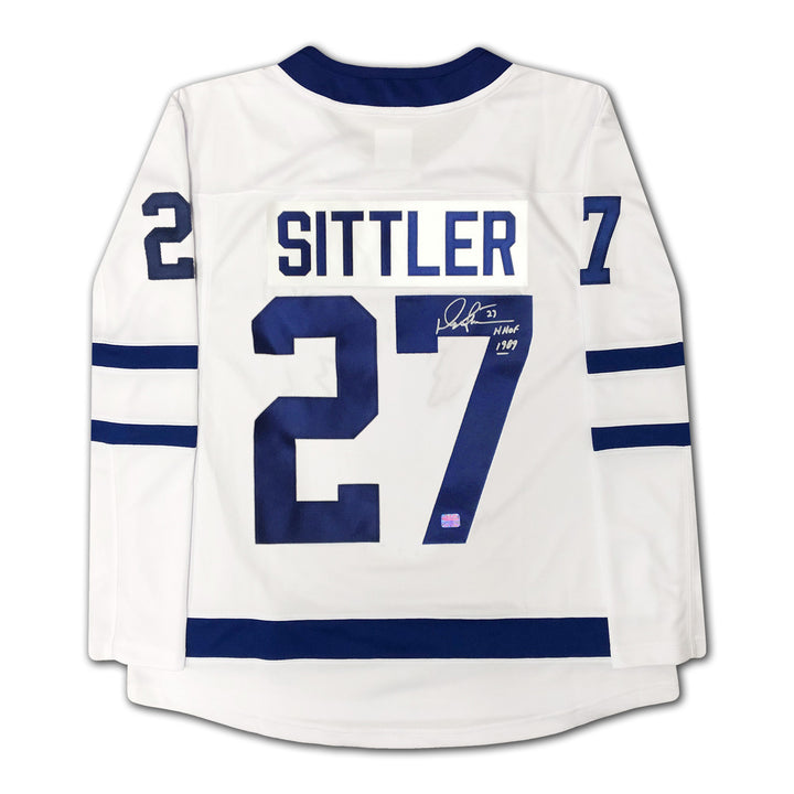 Darryl Sittler Autographed White Toronto Maple Leafs Jersey, Toronto Maple Leafs, NHL, Hockey, Autographed, Signed, AAAJH32490