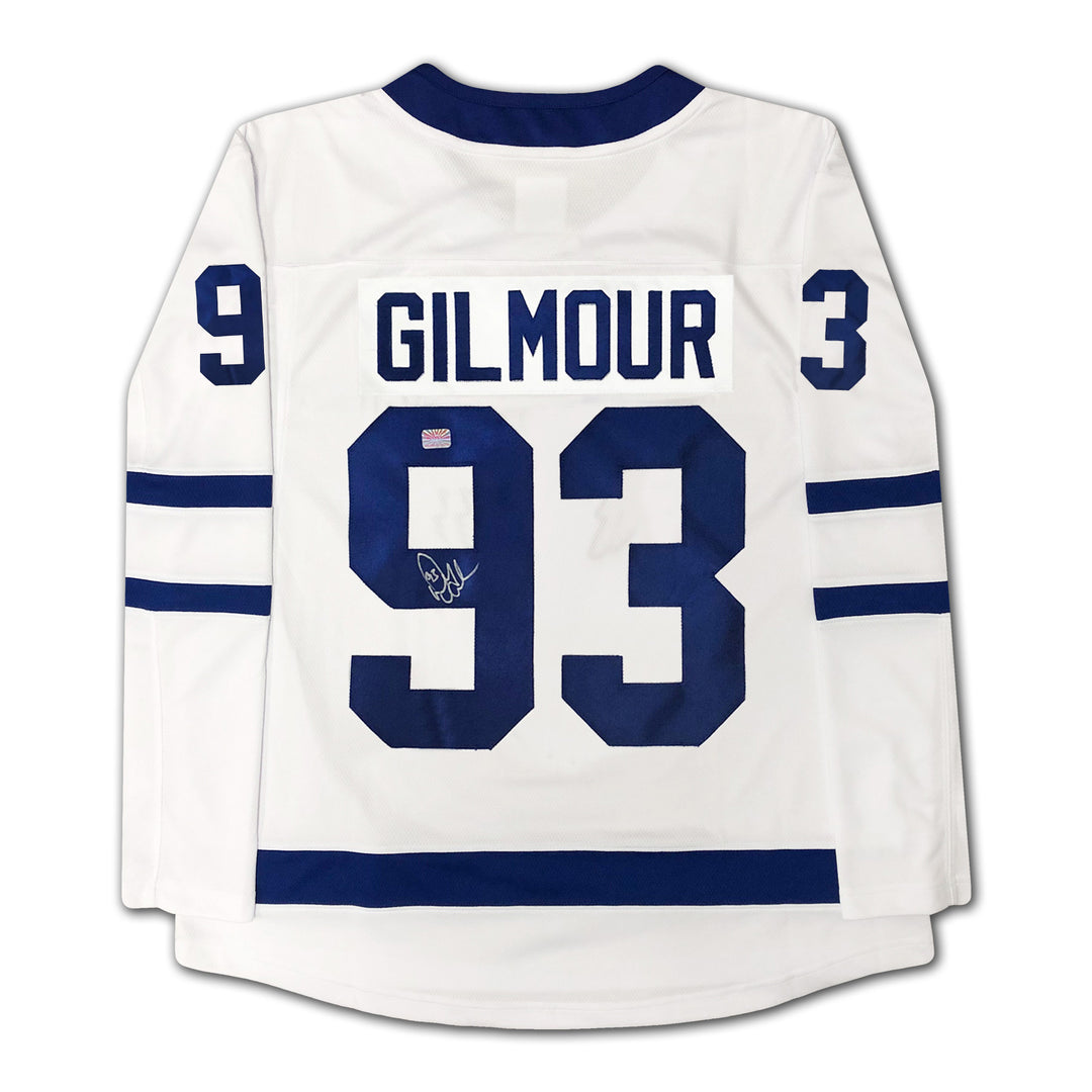 Doug Gilmour Signed Fanatics White Toronto Maple Leaf Jersey, Toronto Maple Leafs, NHL, Hockey, Autographed, Signed, AAAJH31091