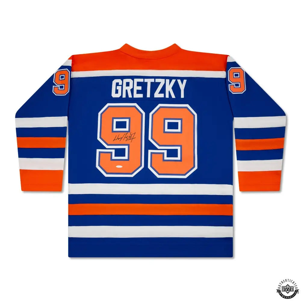 Wayne Gretzky Signed Throwback Jersey Mitchell & Ness '86-87 Oilers - Uda, Edmonton Oilers, NHL, Hockey, Autographed, Signed, AAAJH33185