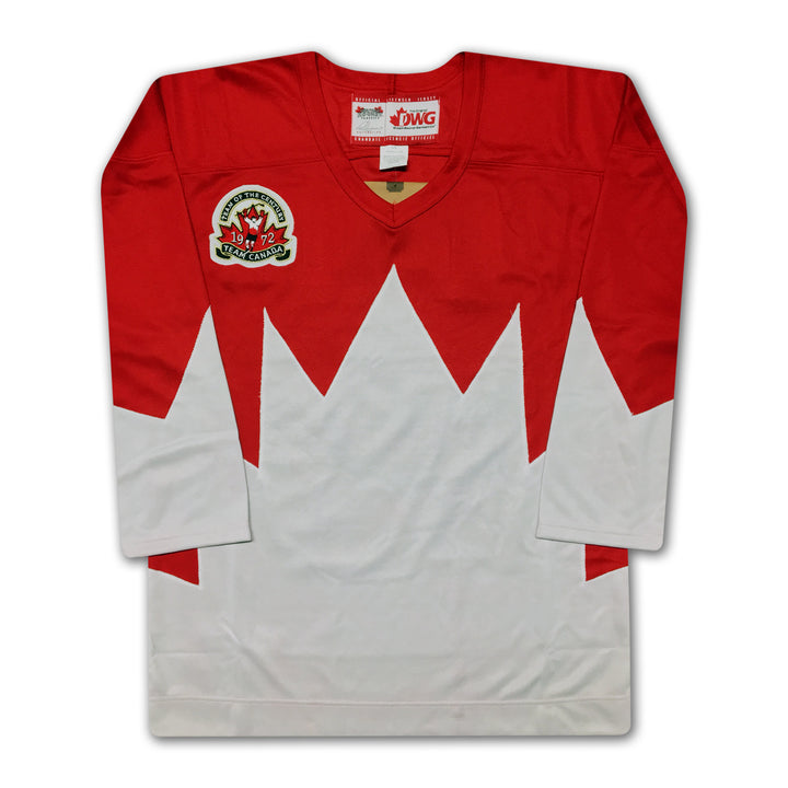 Paul Henderson Team Canada Signed 1972 Red Jersey Summit Series, Team Canada, International, Hockey, Autographed, Signed, AAAJH30516