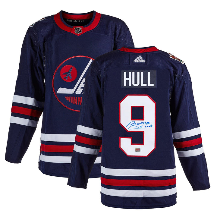 Bobby Hull Autographed Winnipeg Jets Heritage Classic Jersey, Winnipeg Jets, NHL, Hockey, Autographed, Signed, AAAJH33285