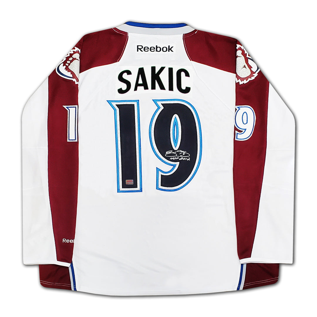 Joe Sakic Autographed Jersey Colorado Avalance - White, Colorado Avalanche, NHL, Hockey, Autographed, Signed, AAAJH32885