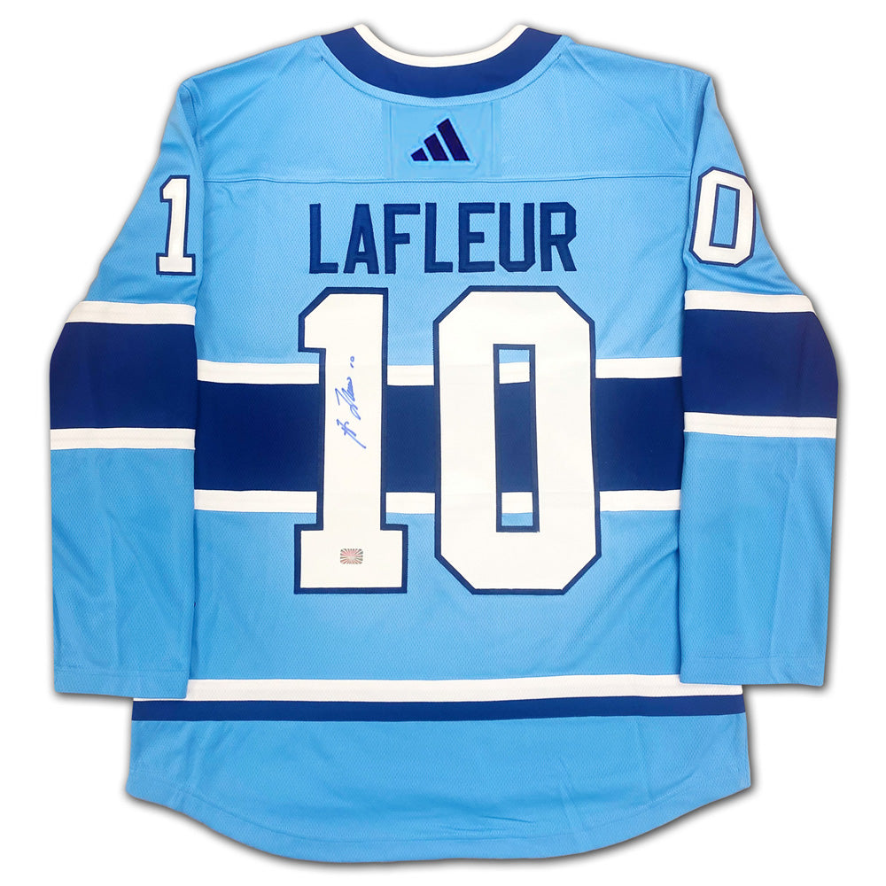 Guy Lafleur Signed Special Edition Light Blue Adidas Jersey Montreal Canadiens, Montreal Canadiens, NHL, Hockey, Autographed, Signed, AAAJH33200
