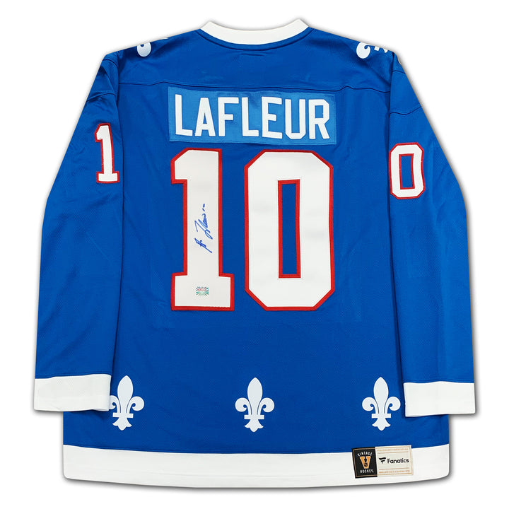 Guy Lafleur Autographed Quebec Nordiques Jersey, Quebec Nordiques, NHL, Hockey, Autographed, Signed, AAAJH33110