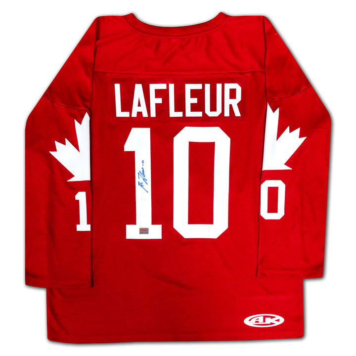 Guy Lafleur Autographed Red Team Canada 1976 Jersey, Team Canada, NHL, Hockey, Autographed, Signed, AAAJH33003