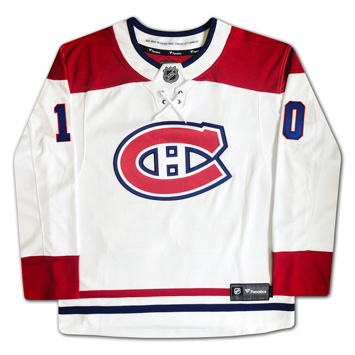 Guy Lafleur Autographed White Montreal Canadiens Jersey, Montreal Canadiens, NHL, Hockey, Autographed, Signed, AAAJH30126