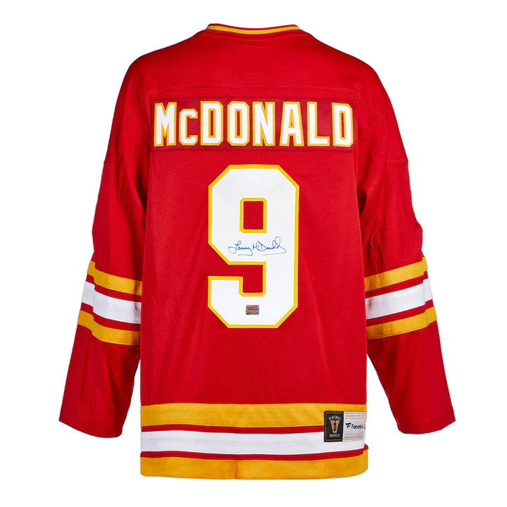 Lanny Mcdonald Autographed Calgary Flames Jersey, Calgary Flames, NHL, Hockey, Autographed, Signed, AAAJH33075
