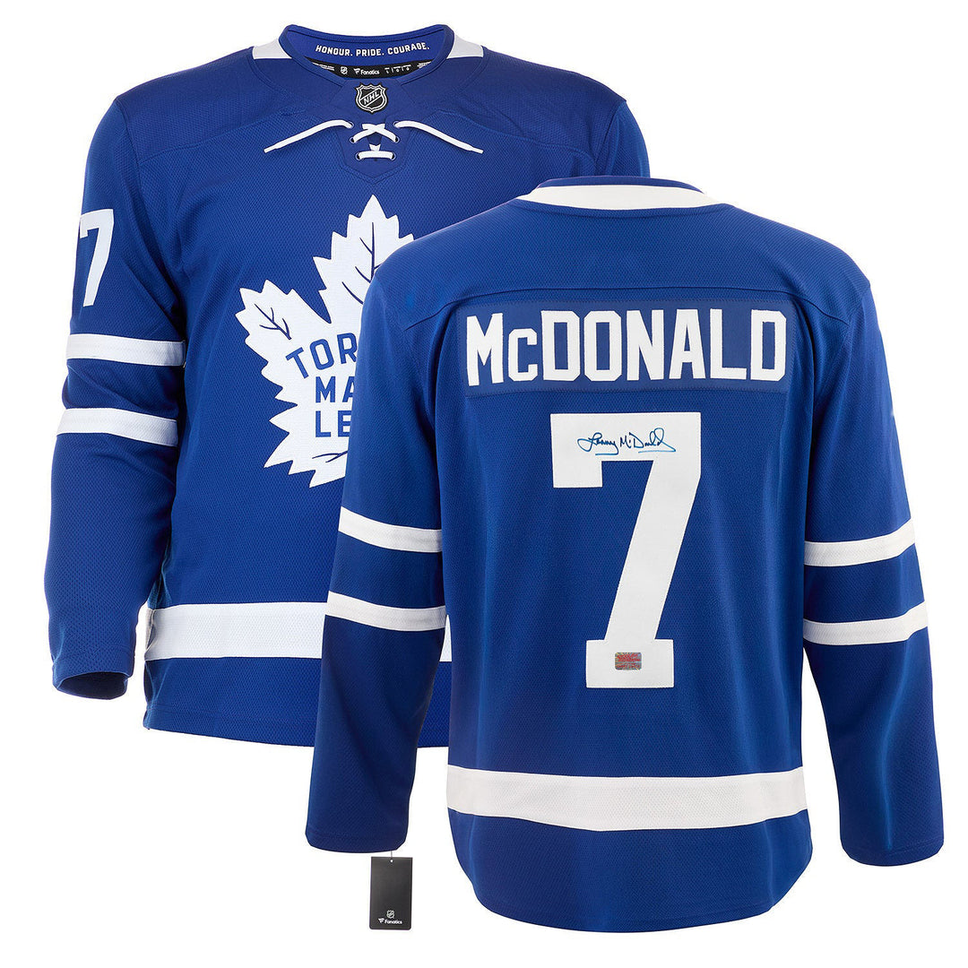 Lanny Mcdonald Autographed Toronto Maple Leafs Blue Jersey, Toronto Maple Leafs, NHL, Hockey, Autographed, Signed, AAAJH33171