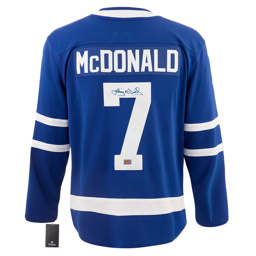 Lanny Mcdonald Autographed Toronto Maple Leafs Blue Jersey, Toronto Maple Leafs, NHL, Hockey, Autographed, Signed, AAAJH33171