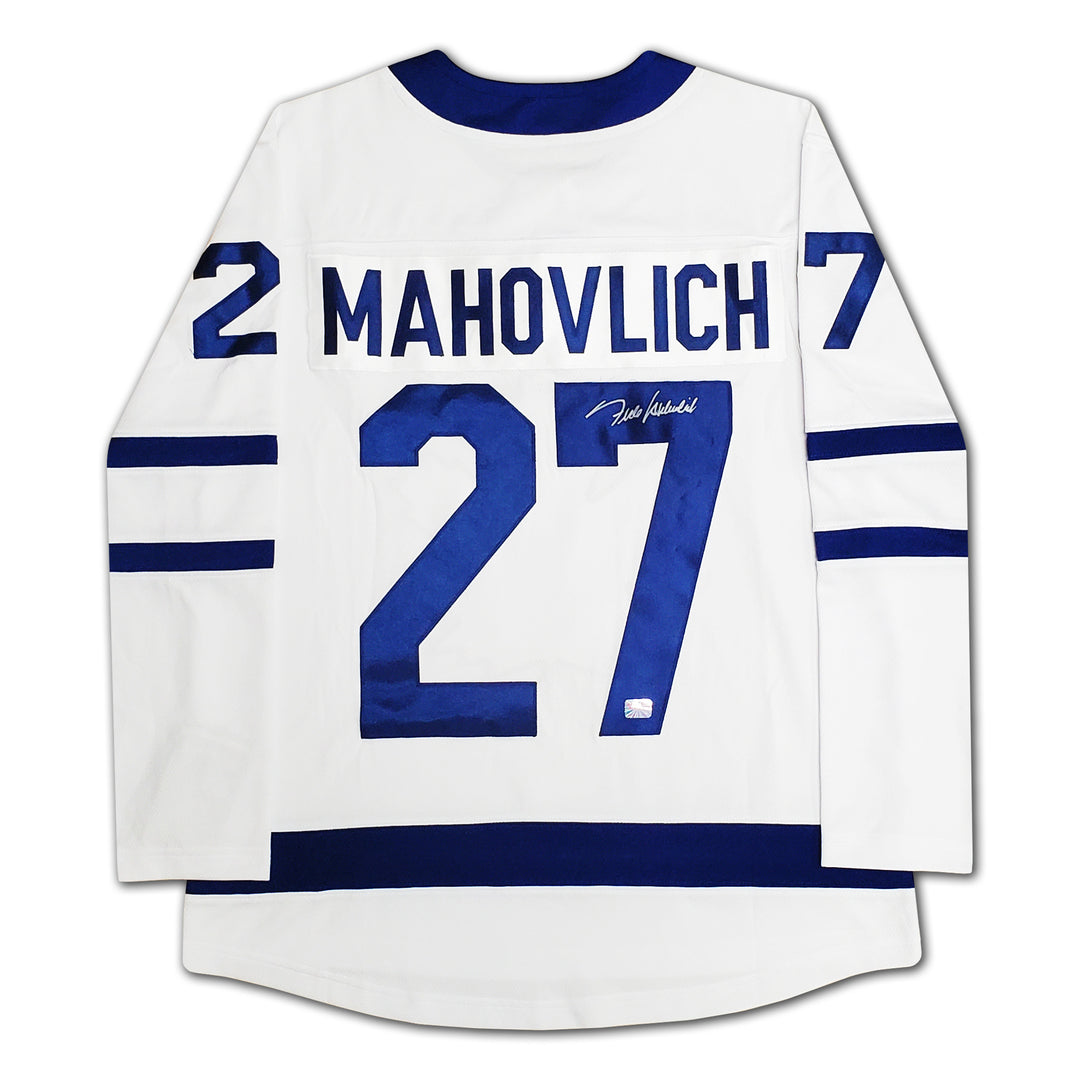 Frank Mahovlich Autographed White Toronto Maple Leafs Jersey, Toronto Maple Leafs, NHL, Hockey, Autographed, Signed, AAAJH32913