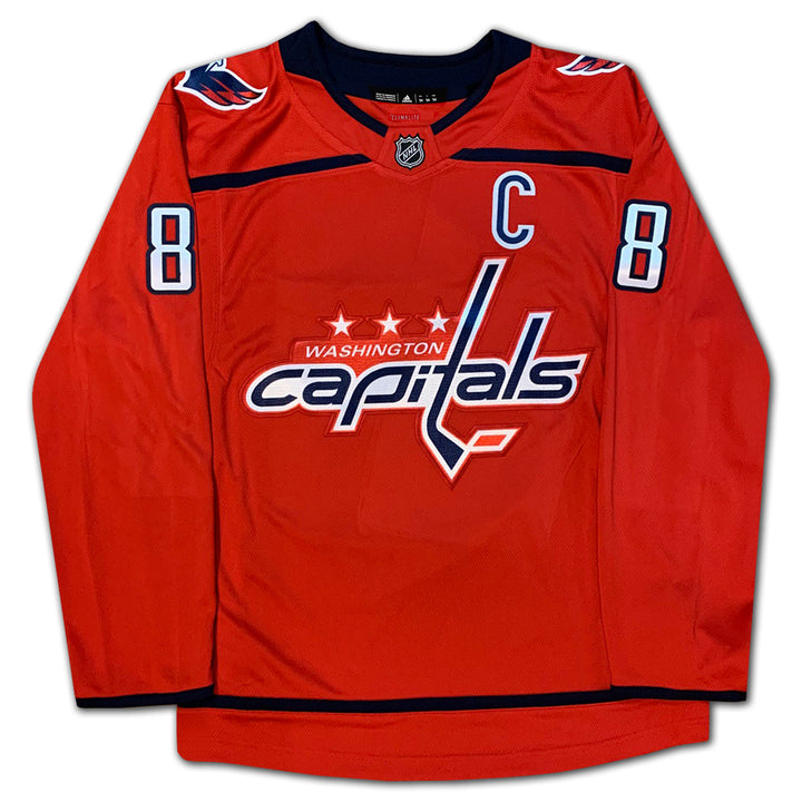 Ovechkin Signed Capitals Red Jersey Goal Record Ltd Ed /8, Washington Capitals, NHL, Hockey, Autographed, Signed, AAAJH33376