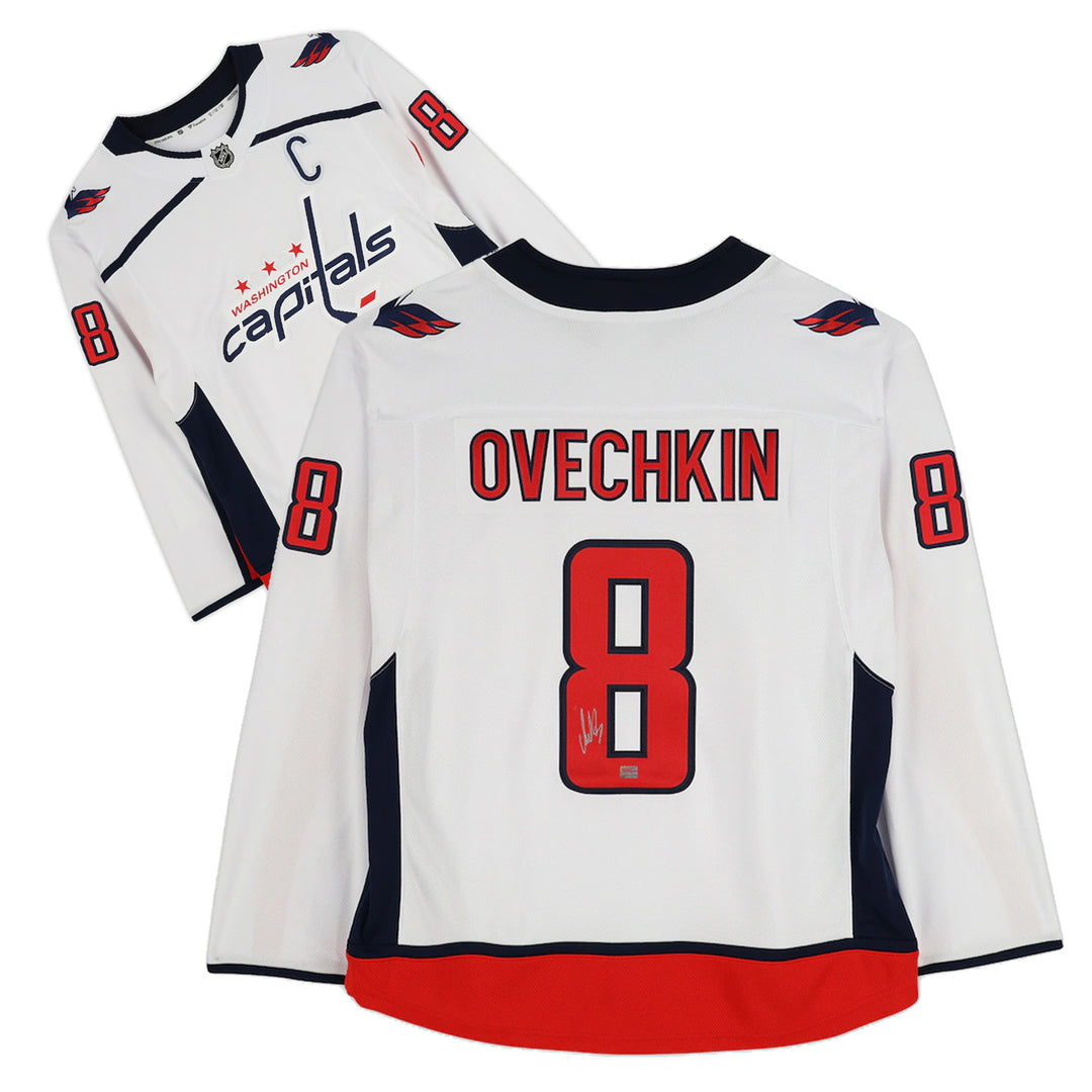 Alexander Ovechkin Signed Washington Capitals White Jersey, Washington Capitals, NHL, Hockey, Autographed, Signed, AAAJH33090