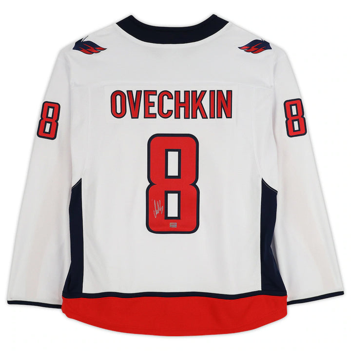 Alexander Ovechkin Signed Washington Capitals White Jersey, Washington Capitals, NHL, Hockey, Autographed, Signed, AAAJH33090