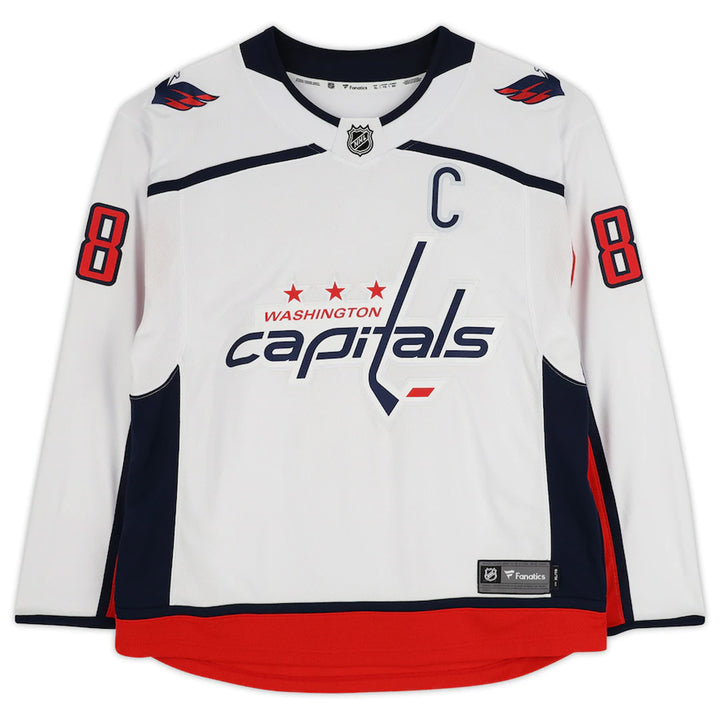 Ovechkin Signed Capitals White Jersey Goal Record Ltd Ed /8, Washington Capitals, NHL, Hockey, Autographed, Signed, AAAJH33373