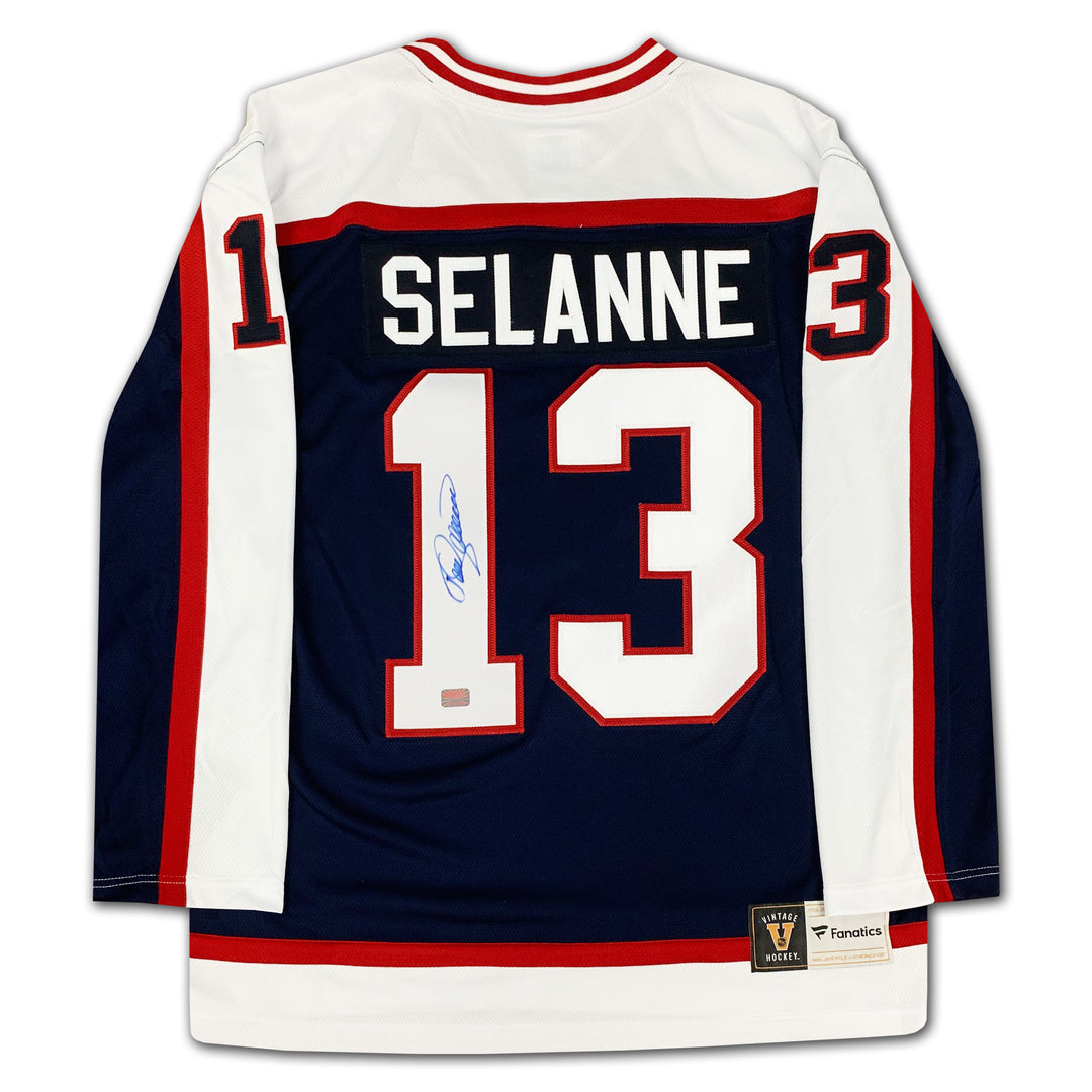 Teemu Selanne Autographed Winnipeg Jets Jersey, Winnipeg Jets, NHL, Hockey, Autographed, Signed, AAAJH30137