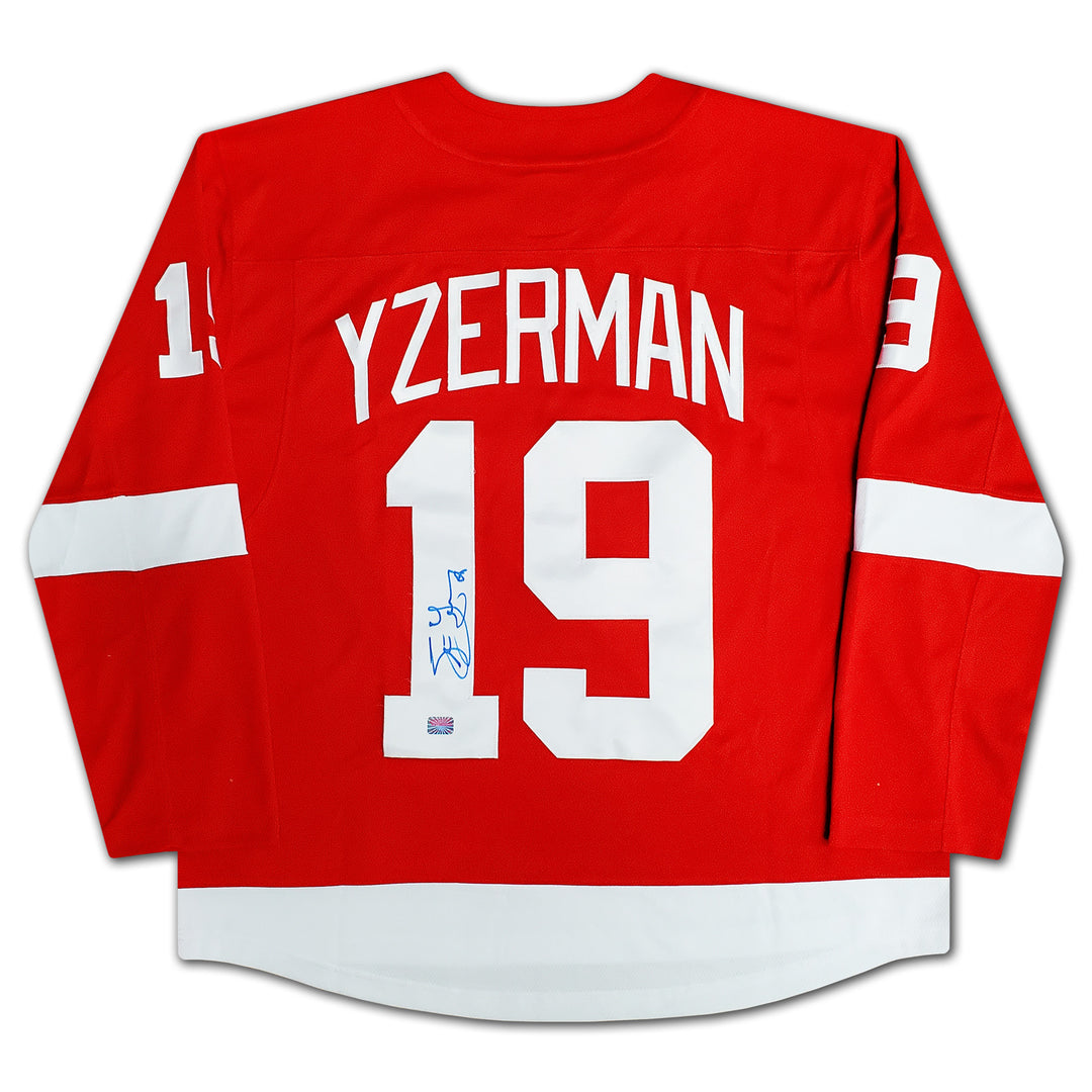 Steve Yzerman Autographed Red Detroit Red Wings Jersey, Detroit Red Wings, NHL, Hockey, Autographed, Signed, AAAJH30518