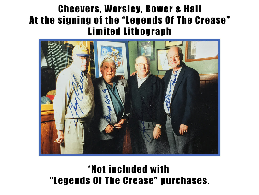 Legends Of The Crease Autographed Lithograph - Framed  (16" By 14"), Toronto Maple Leafs, New York Rangers, NHL, Hockey, Autographed, Signed, AACMH30226