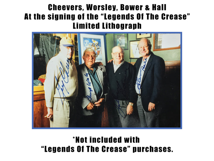 Legends Of The Crease Autographed Lithograph - Framed  (16" By 14"), Toronto Maple Leafs, New York Rangers, NHL, Hockey, Autographed, Signed, AACMH30226