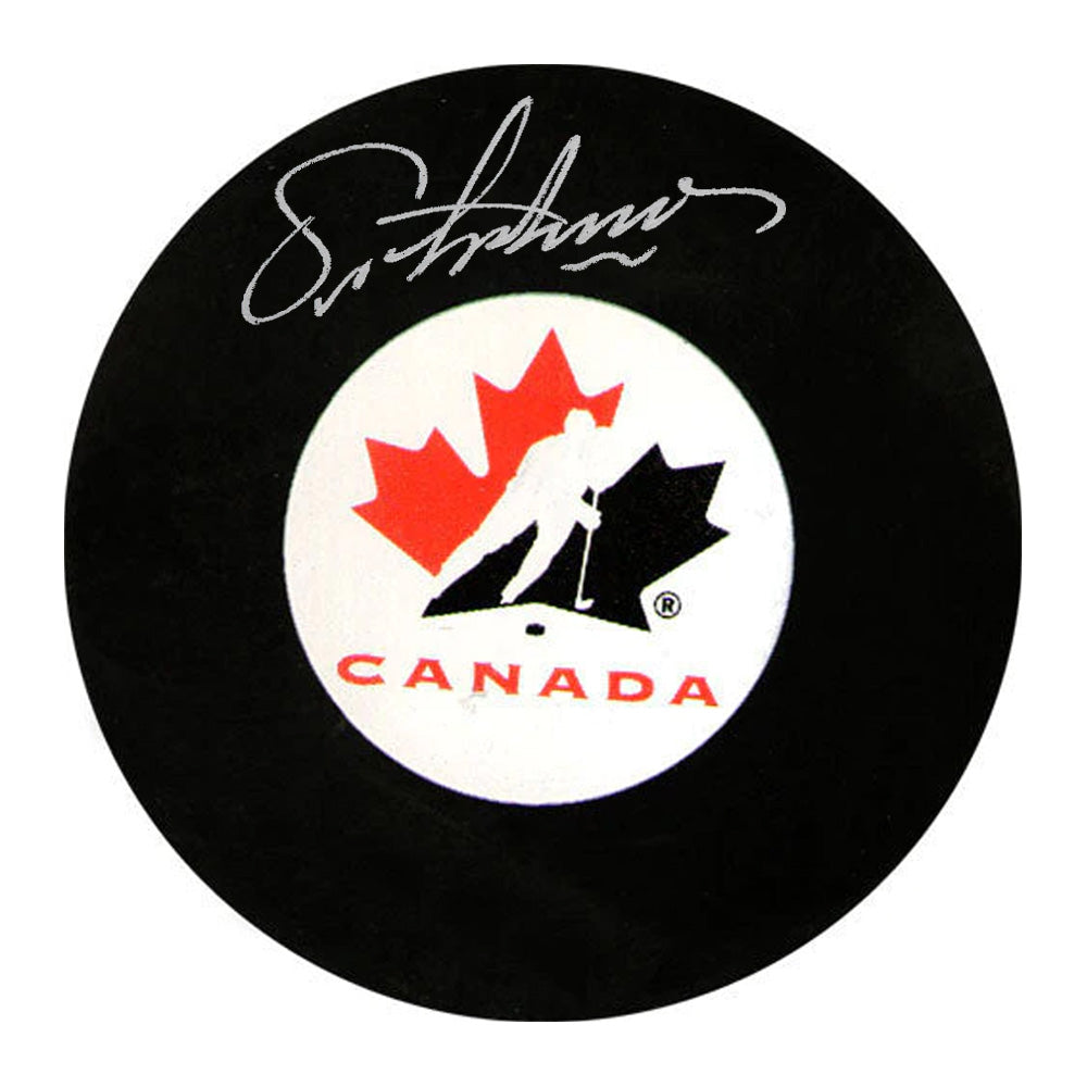 Eric Lindros Signed Puck - Team Canada, Team Canada, International, Hockey, Autographed, Signed, AAHPH33144