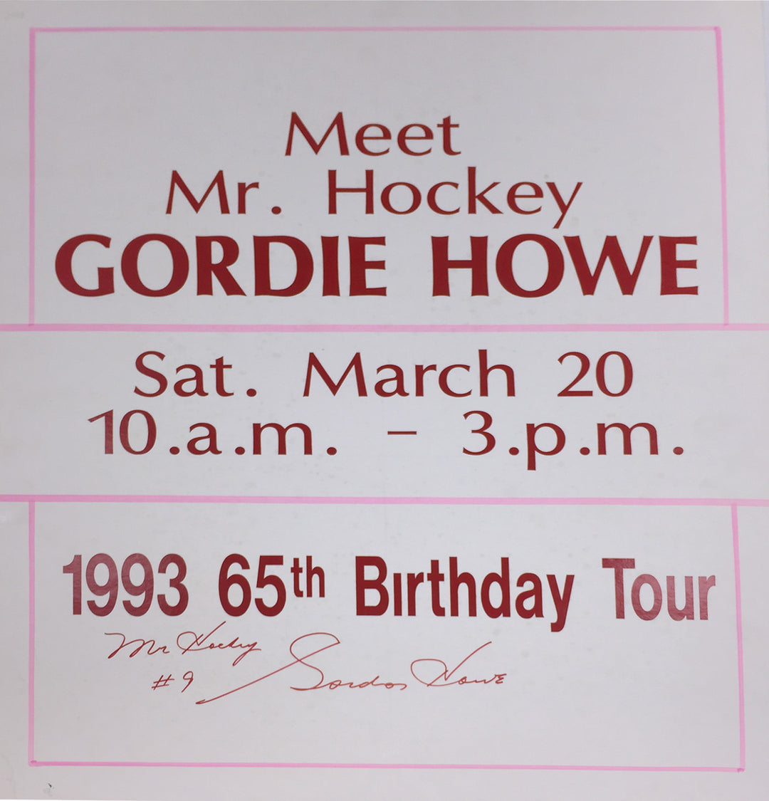 Gordie Howe "Mr. Hockey" Signed Vintage Sign Detroit Red Wings, Detroit Red Wings, NHL, Hockey, Autographed, Signed, AAVSH31852
