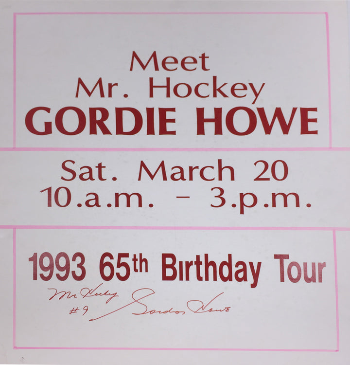 Gordie Howe "Mr. Hockey" Signed Vintage Sign Detroit Red Wings, Detroit Red Wings, NHL, Hockey, Autographed, Signed, AAVSH31852