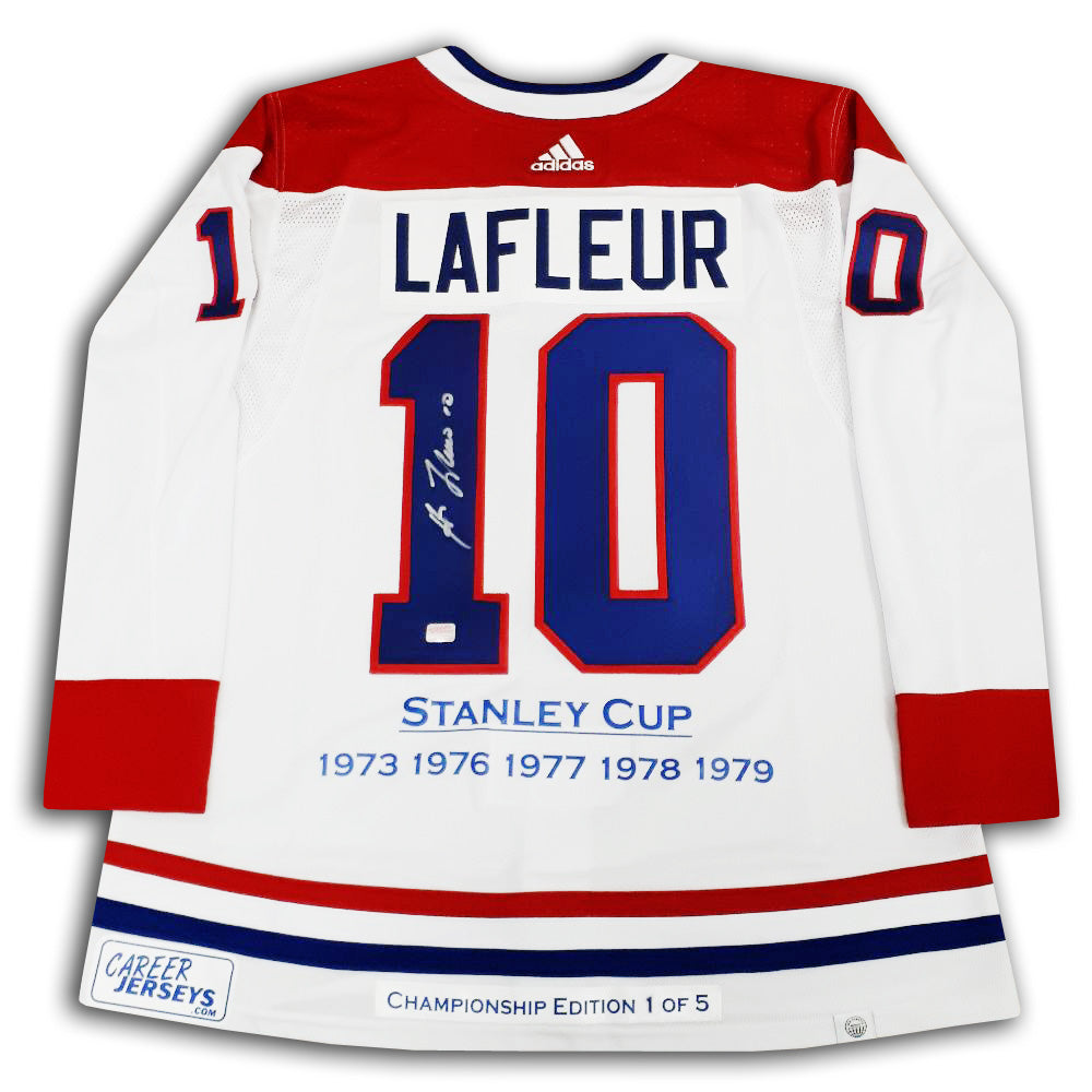 Guy Lafleur Signed Stanley Cup Edition Jersey #1/5 Montreal Canadiens, Montreal Canadiens, NHL, Hockey, Autographed, Signed, CJCJH33115