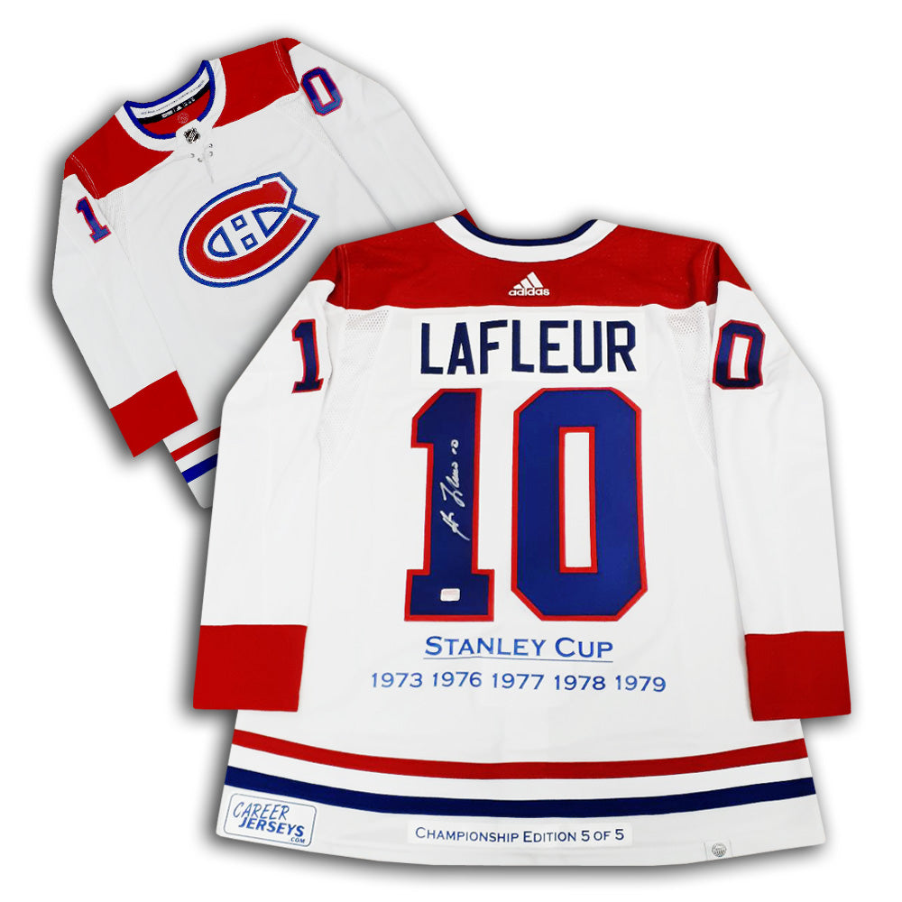 Guy Lafleur Signed Stanley Cup Edition Jersey #5/5 Montreal Canadiens, Montreal Canadiens, NHL, Hockey, Autographed, Signed, CJCJH33114