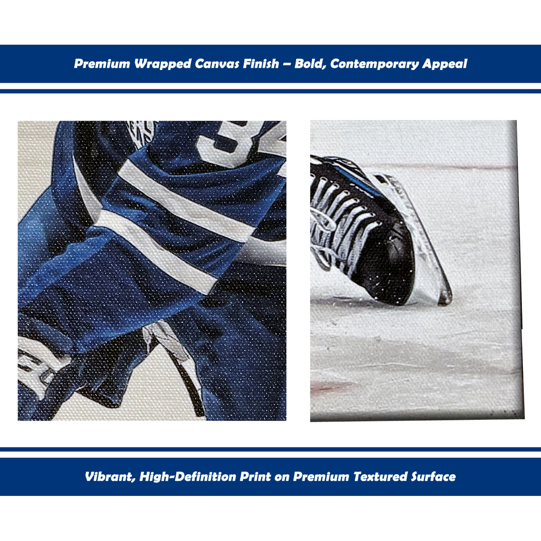 Auston Matthews Slapshot Wrapped Canvas - Toronto Maple Leafs 16"X20", Toronto Maple Leafs, NHL, Hockey, Collectibile Memorabilia, AACMH33402