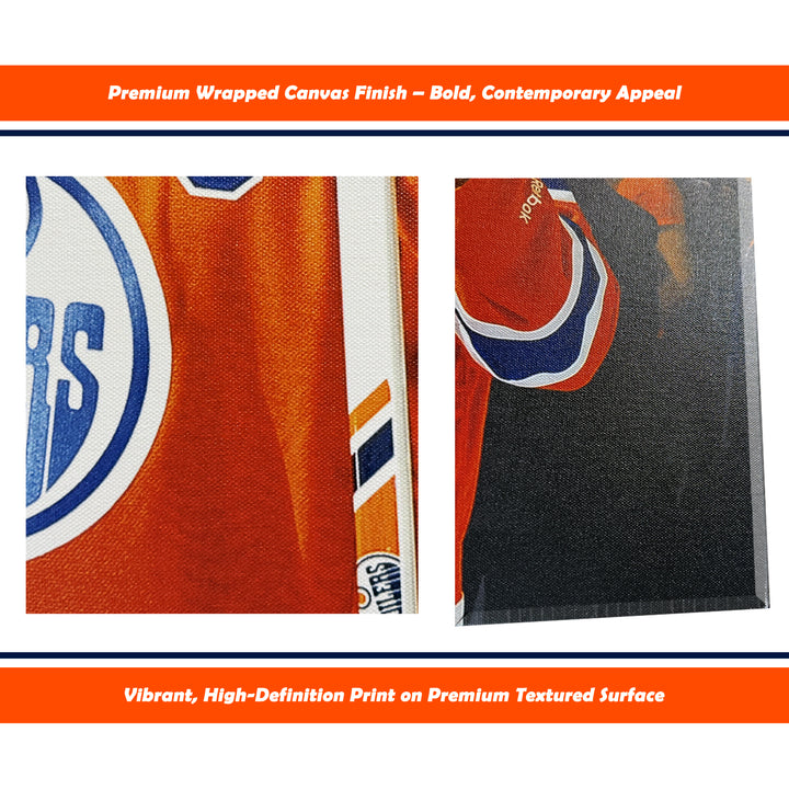 Connor Mcdavid & Leon Draisaitl Wrapped Canvas 16"X20" Edmonton Oilers, Edmonton Oilers, NHL, Hockey, Collectibile Memorabilia, AACMH33403