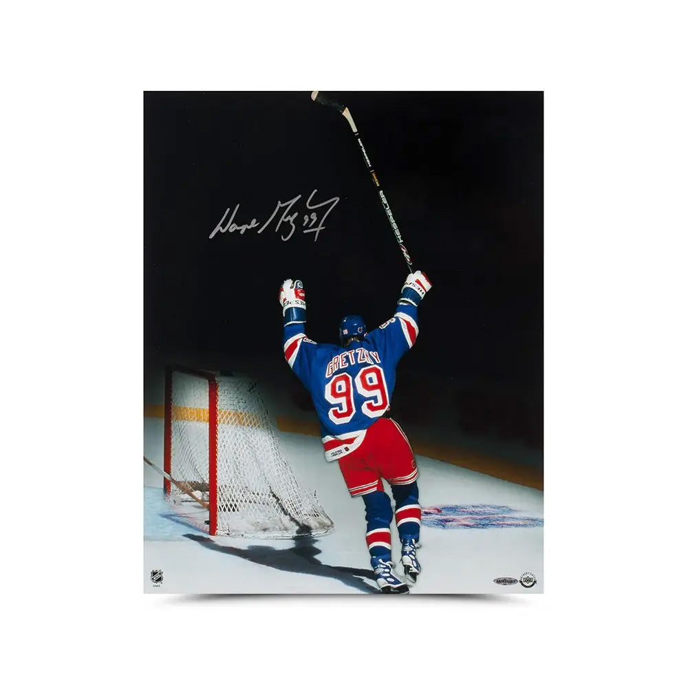 Wayne Gretzky Autographed "Final Assist" 16X20 - New York Rangers