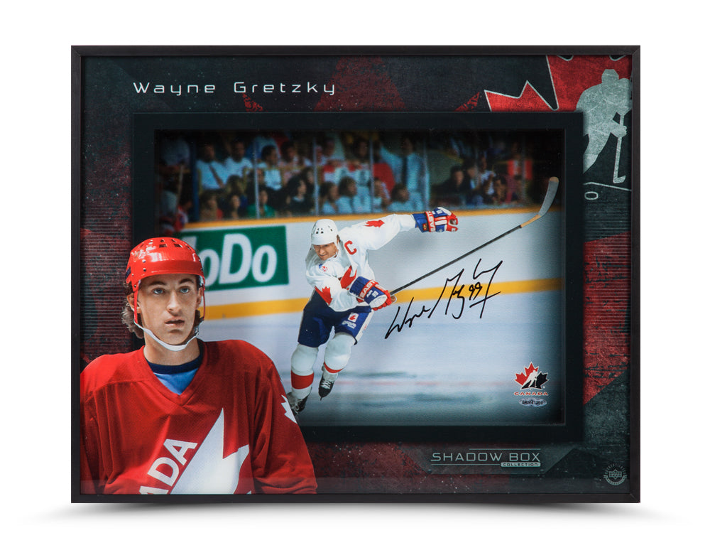 Wayne Gretzky Signed Team Canada Center Ice Shadowbox 16X20