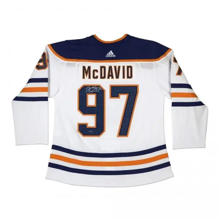 Connor Mcdavid Autographed Edmonton Oilers White Adidas Jersey