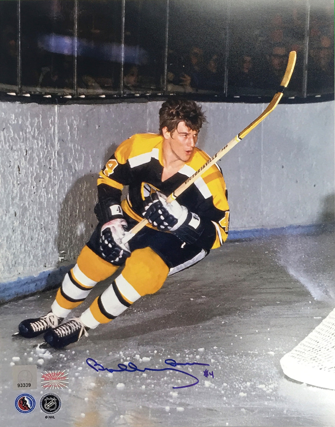 Bobby Orr Signed 11X14 Photo - Around The Net, Boston Bruins, NHL, Hockey, Autographed, Signed, AAHPH33169